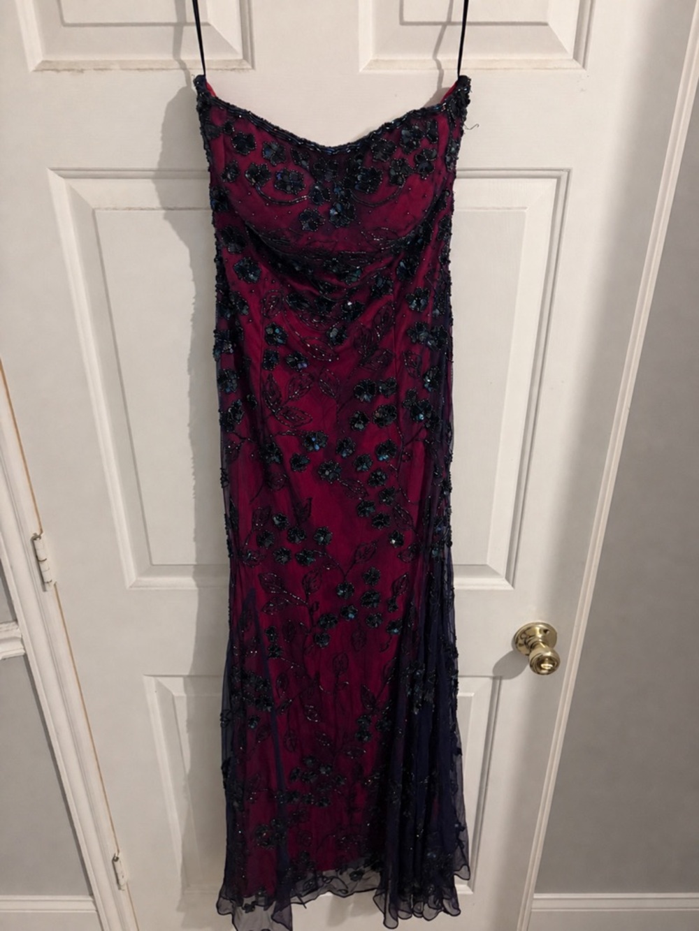 Vintage Y2K Gothic Sean Collection Beaded Formal Dress